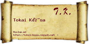 Tokai Kósa névjegykártya